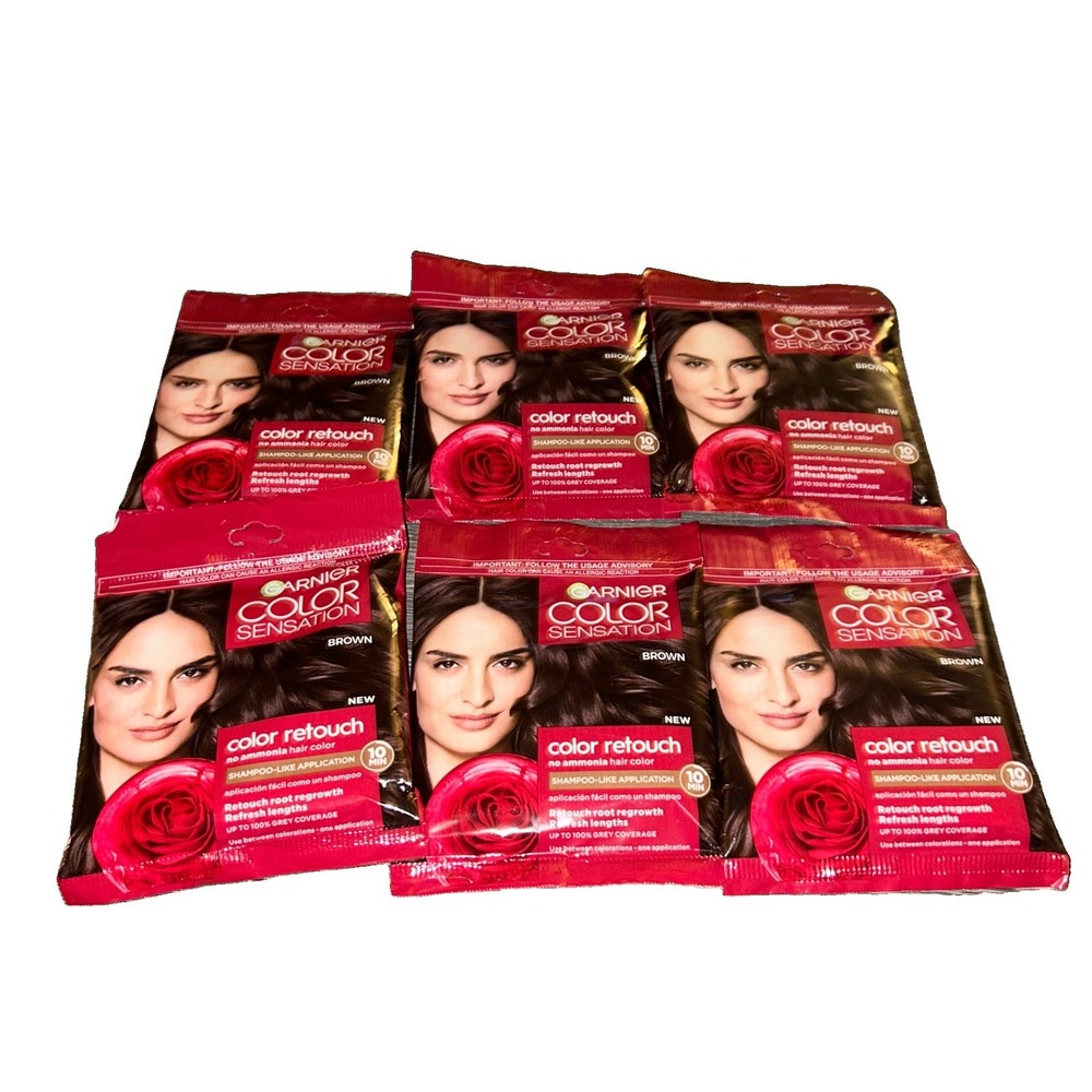 6 Pk Garnier Color Sensation Color Retouch Brown 1 Treatment Ea